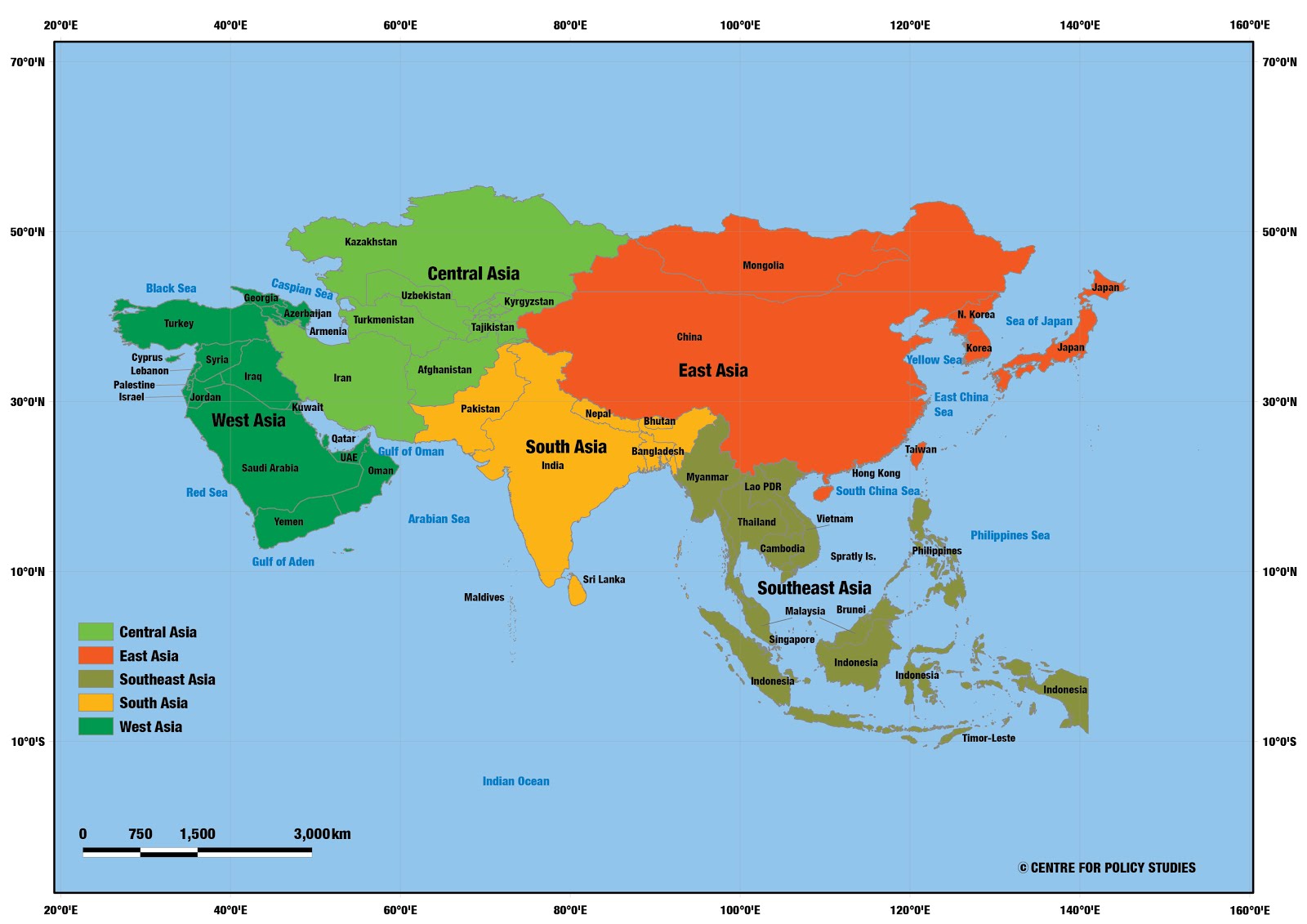 Asia map