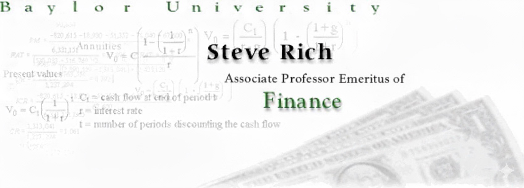 Steve Rich, Associate Professor Emeritus of Finance